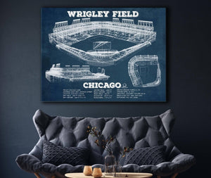 Cutler West Vintage Wrigley Field Print - Chicago Cubs Baseball Print