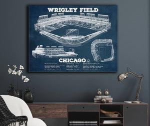 Cutler West Vintage Wrigley Field Print - Chicago Cubs Baseball Print