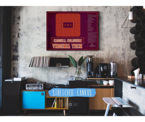 Cutler West Virginia Cavaliers - John Paul Jones Arena Seating Chart -Team Color- College Basketball Blueprint Art