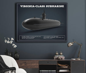 Cutler West Virginia-Class submarine Blueprint Patent Original Art