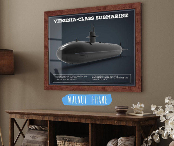 Cutler West Virginia-Class submarine Blueprint Patent Original Art