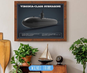 Cutler West Virginia-Class submarine Blueprint Patent Original Art