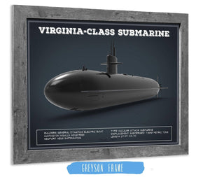 Cutler West Virginia-Class submarine Blueprint Patent Original Art