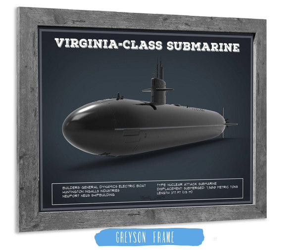 Cutler West Virginia-Class submarine Blueprint Patent Original Art