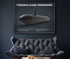 Cutler West Virginia-Class submarine Blueprint Patent Original Art