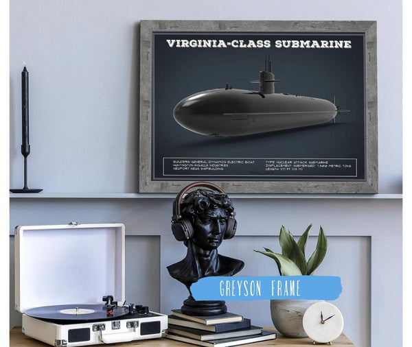 Cutler West Virginia-Class submarine Blueprint Patent Original Art