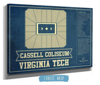Cutler West Basketball Collection Virginia Tech Hokies - Cassell Coliseum Seating Chart - College Basketball Blueprint Art