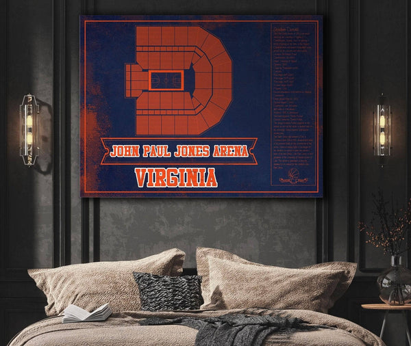 Cutler West Virginia Tech Hokies - Cassell Coliseum Seating Chart - College Basketball Blueprint Team Color Art