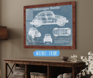 Cutler West Volkswagen Beetle Blueprint Vintage Auto Print
