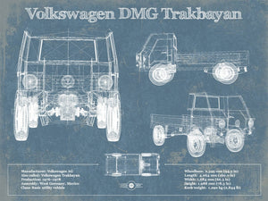Cutler West Volkswagen DMG Trakbayan Vintage Blueprint Auto Print