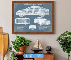 Cutler West Volkswagen Jetta Vintage Blueprint Auto Print