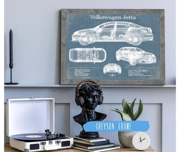 Cutler West Volkswagen Jetta Vintage Blueprint Auto Print