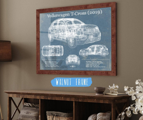 Cutler West Volkswagen T Cross (2019) Blueprint Vintage Auto Print