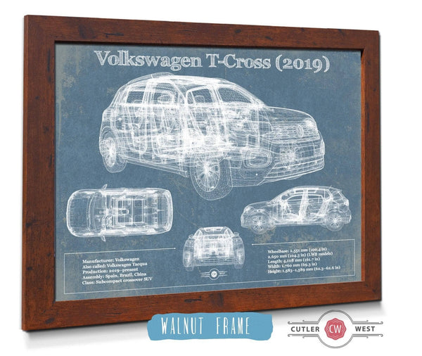 Cutler West Volkswagen T Cross (2019) Blueprint Vintage Auto Print