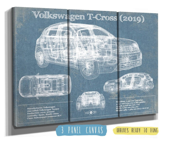 Cutler West Volkswagen T Cross (2019) Blueprint Vintage Auto Print