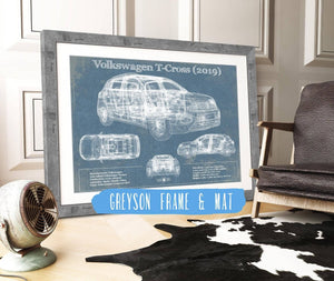 Cutler West Volkswagen T Cross (2019) Blueprint Vintage Auto Print