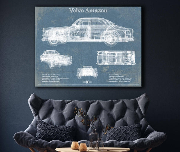 Cutler West Volvo Amazon Vintage Blueprint Auto Print