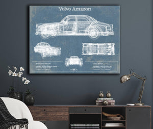 Cutler West Volvo Amazon Vintage Blueprint Auto Print