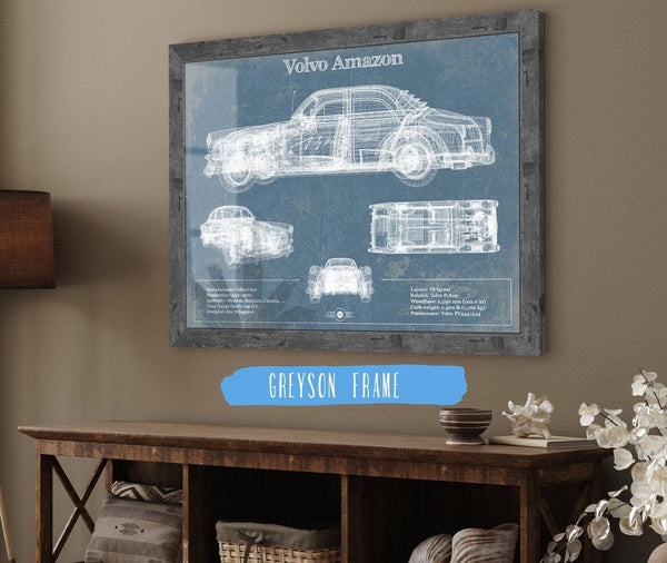 Cutler West Volvo Amazon Vintage Blueprint Auto Print
