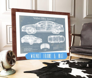 Cutler West Volvo S80 (2011) Vintage Blueprint Auto Print