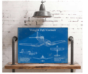 Cutler West Vought F4U Corsair Patent Blueprint Original Design Wall Art