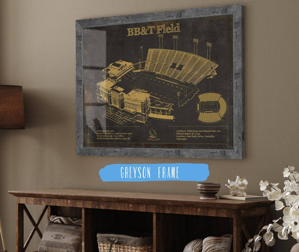 Cutler West Wake Forest Football Art - BB&T Field (2007–2020) Vintage Wall Art