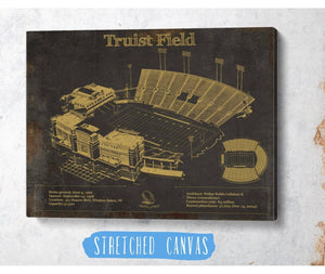 Cutler West Wake Forest Football Art - Truist Field Vintage Wall Art