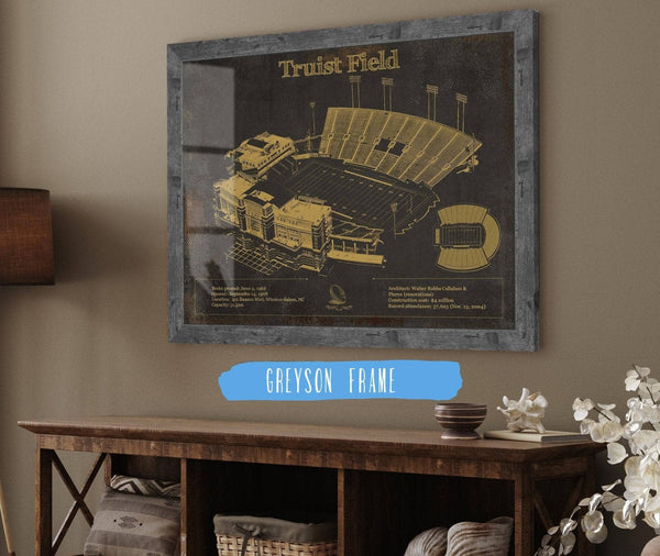 Cutler West Wake Forest Football Art - Truist Field Vintage Wall Art