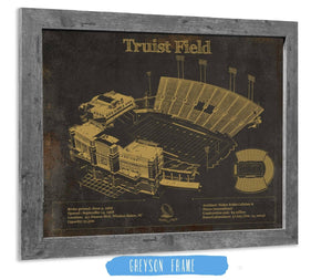 14" x 11" / Greyson Frame Cutler West Wake Forest Football Art - Truist Field Vintage Wall Art