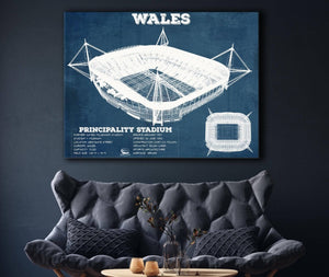 Cutler West Wales Rugby - Vintage Millenium Principality Stadium Print