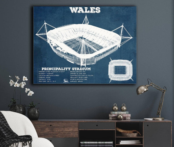 Cutler West Wales Rugby - Vintage Millenium Principality Stadium Print
