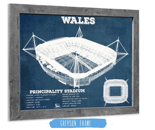 Cutler West Wales Rugby - Vintage Millenium Principality Stadium Print