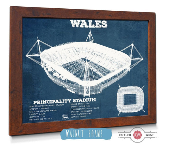 Cutler West Wales Rugby - Vintage Millenium Principality Stadium Print