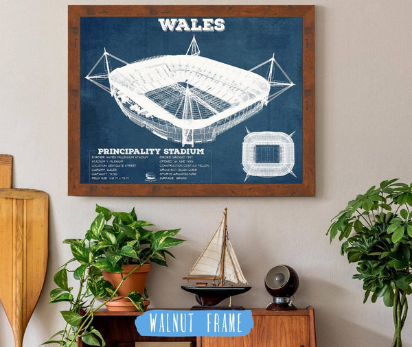 Cutler West Wales Rugby - Vintage Millenium Principality Stadium Print