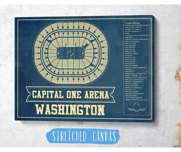 Cutler West Washington Capitals - Capital One Arena Seating Chart Vintage Art Print