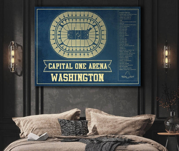 Cutler West Washington Capitals - Capital One Arena Seating Chart Vintage Art Print
