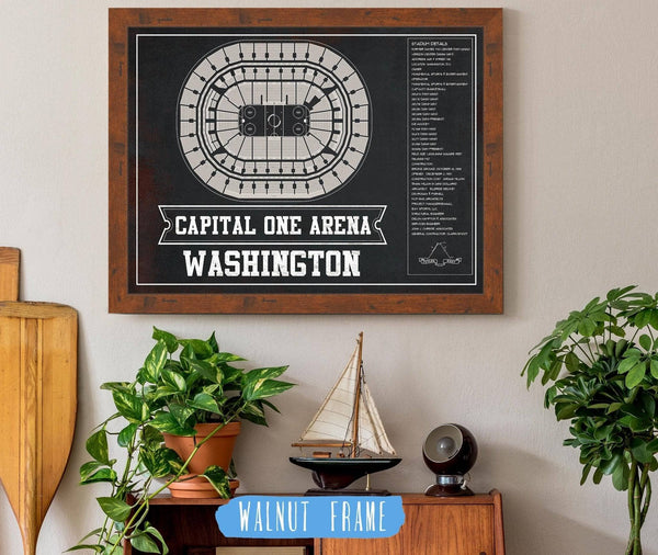Cutler West Washington Capitals Team color - Capital One Arena Seating Chart Vintage Art Print