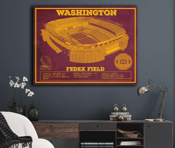 Cutler West Washington Football Team Stadium Art - Fedex Field Wall Art