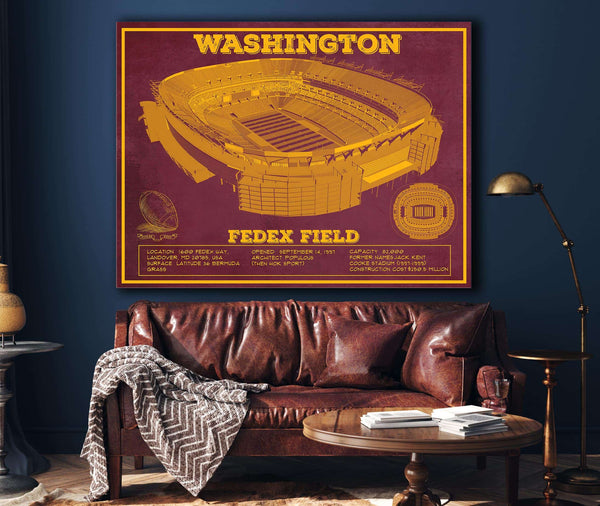 Cutler West Washington Football Team Stadium Art - Fedex Field Wall Art