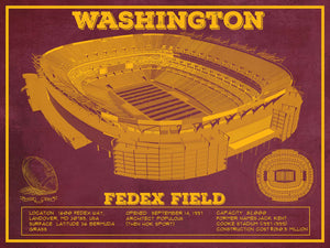 14" x 11" / Unframed Cutler West Washington Football Team Stadium Art - Fedex Field Wall Art