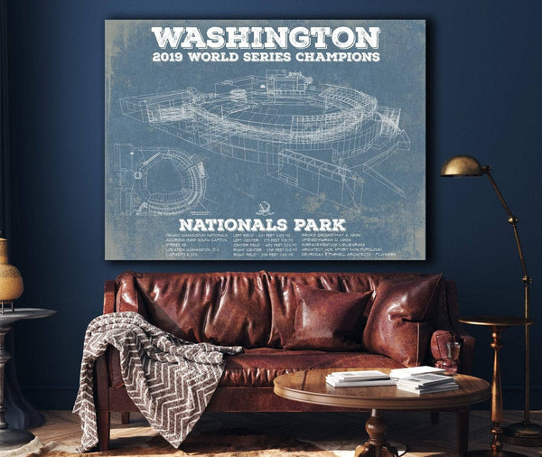Cutler West Washington Nationals - National Park Vintage Stadium Blue Print