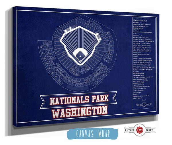 Cutler West Washington Nationals - National Park Vintage Stadium Team Color Print