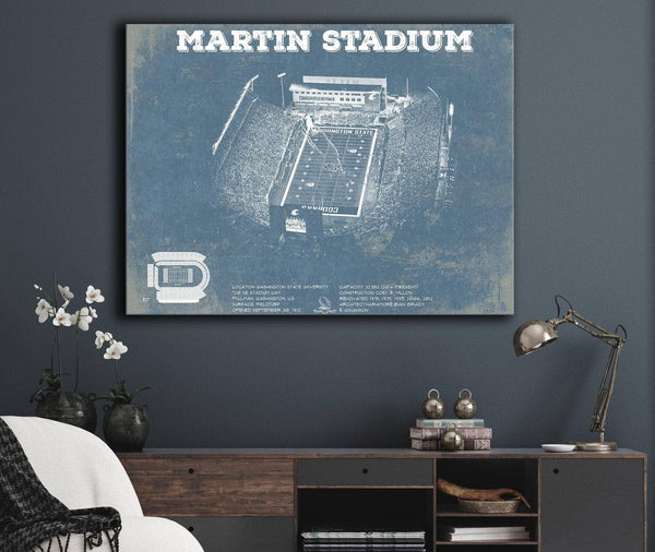 Cutler West Washington State Cougars Martin Stadium Vintage Art Print