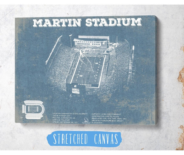 Cutler West Washington State Cougars Martin Stadium Vintage Art Print