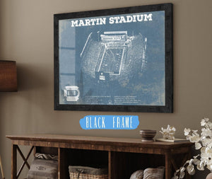 20" x 16" / Black Frame Cutler West Washington State Cougars Martin Stadium Vintage Art Print