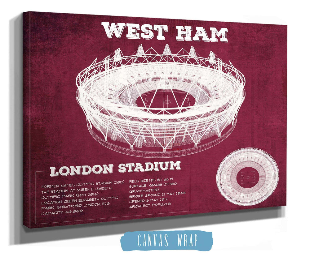 Cutler West West Ham United FC - Vintage London Stadium Soccer Print