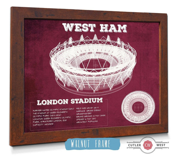 Cutler West West Ham United FC - Vintage London Stadium Soccer Print