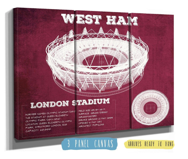 Cutler West West Ham United FC - Vintage London Stadium Soccer Print