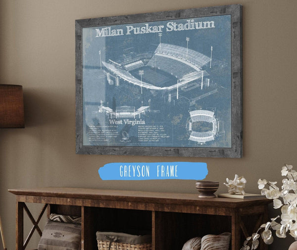 Cutler West West Virginia Mountaineers - Mountaineer Field at Milan Puskar Stadium Blueprint