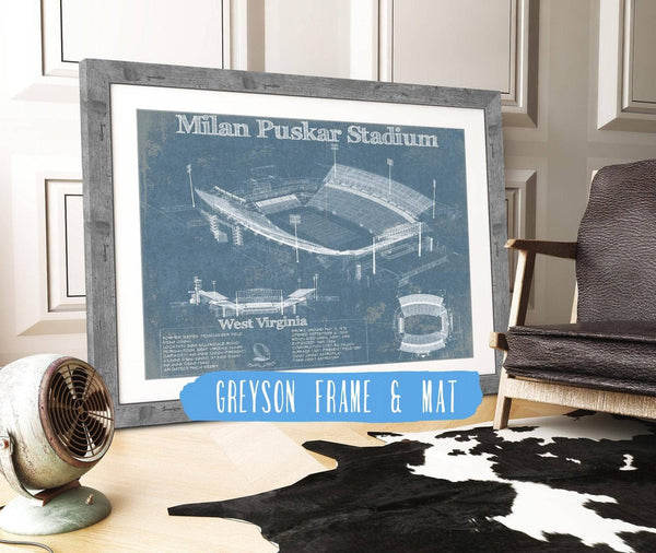 Cutler West West Virginia Mountaineers - Mountaineer Field at Milan Puskar Stadium Blueprint